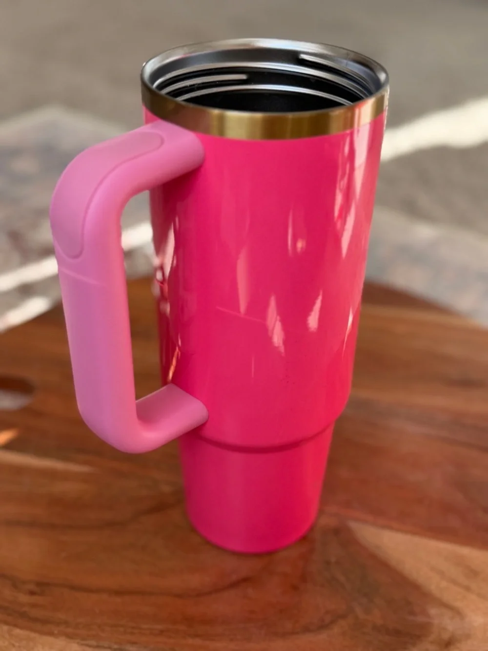 Stanley Pink Insulated Travel Mug with Handle - Picture 7 of 15